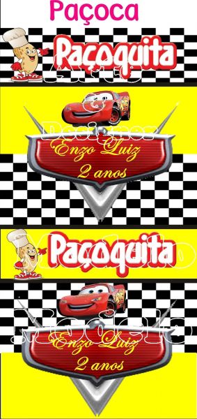 Rótulo Paçoquita - Carros