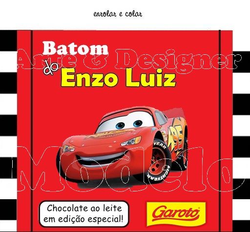 Rótulo Batom - Carros