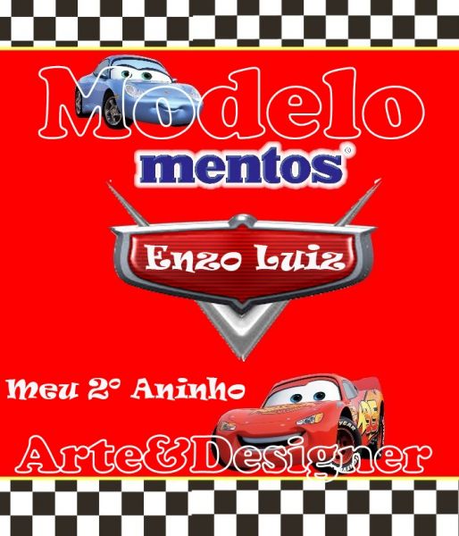 Rótulo Mentos - Carros
